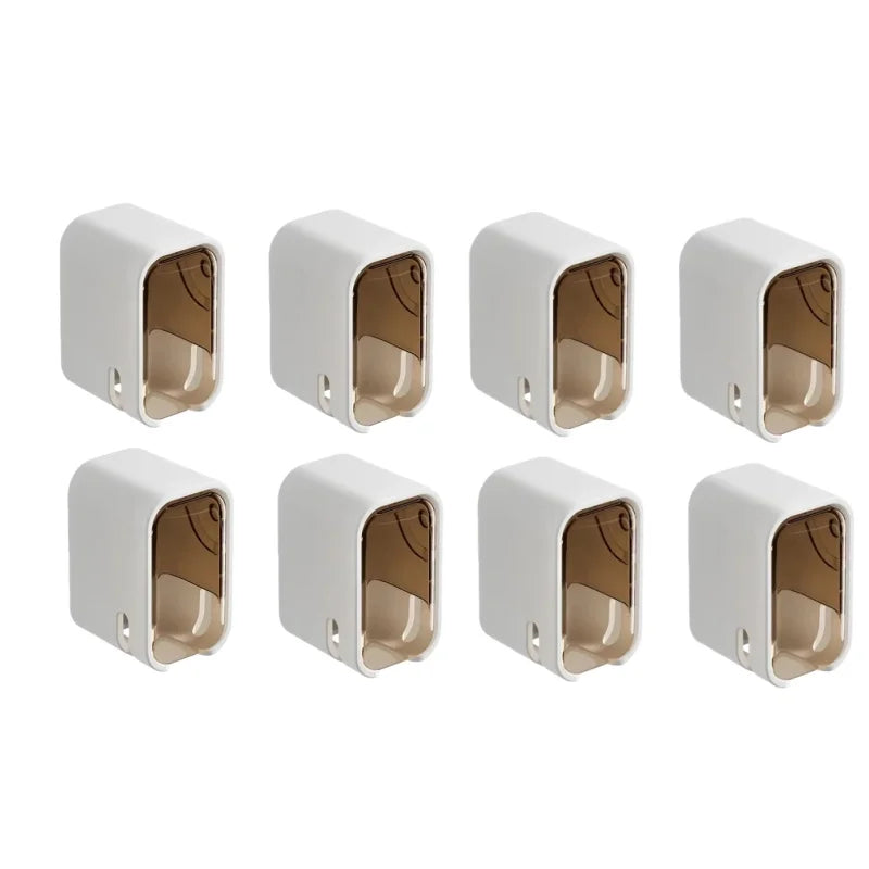 Wall Mounted Toothbrush Holder No Drill Dustproof Set (2, 3 or 4 Pack)