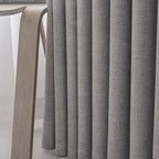 Asazal Linen Look Blackout Curtains Living Room Bedroom Full Shading Drapes
