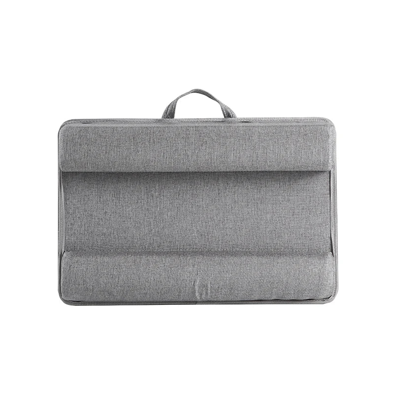 Bamboo Foldable Laptop Desk Bed Tray with Anti-Slip Bar, Mouse Pad & Rollers