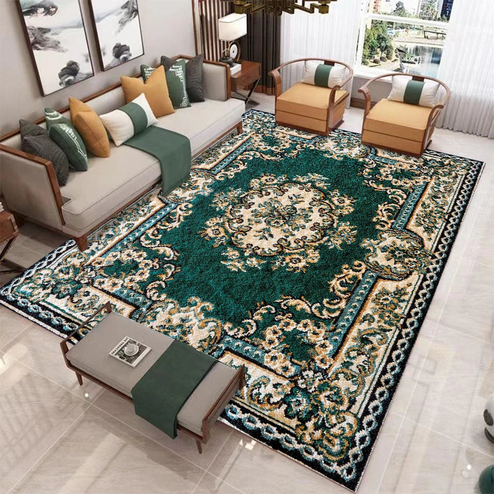 Washable Geometric Area Rug for Living Room and Bedroom