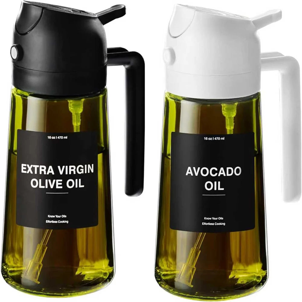 Glass Oil Sprayer Bottle for Air Fryer – 470ml Mist & Pour Dispenser