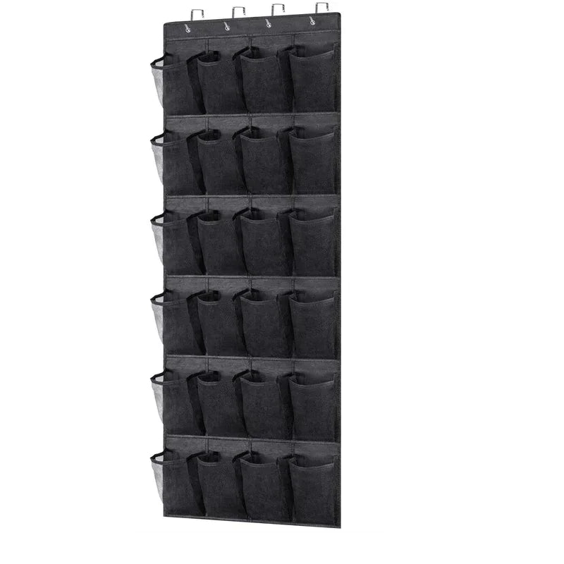 Over Door Shoe Rack Organizer with Large Mesh Pockets - 12 to 40 Pockets