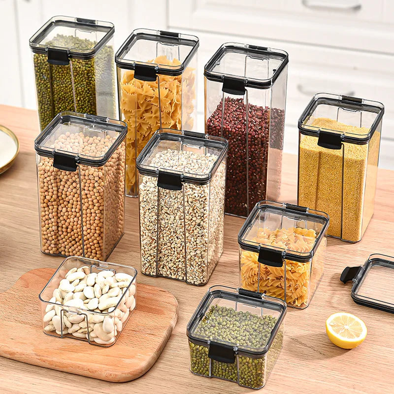 Stackable Fridge Organizer Bins – Airtight Storage Jars (Set of 2 or 4)