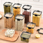 Stackable Fridge Organizer Bins – Airtight Storage Jars (Set of 2 or 4)