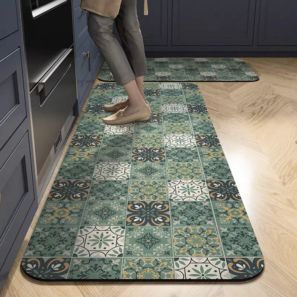 Anti-Slip Kitchen Floor Mat | Absorbent Quick-Dry Bath Rug
