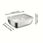 Stainless Steel Meal Prep Containers – 5-Piece Stackable Set