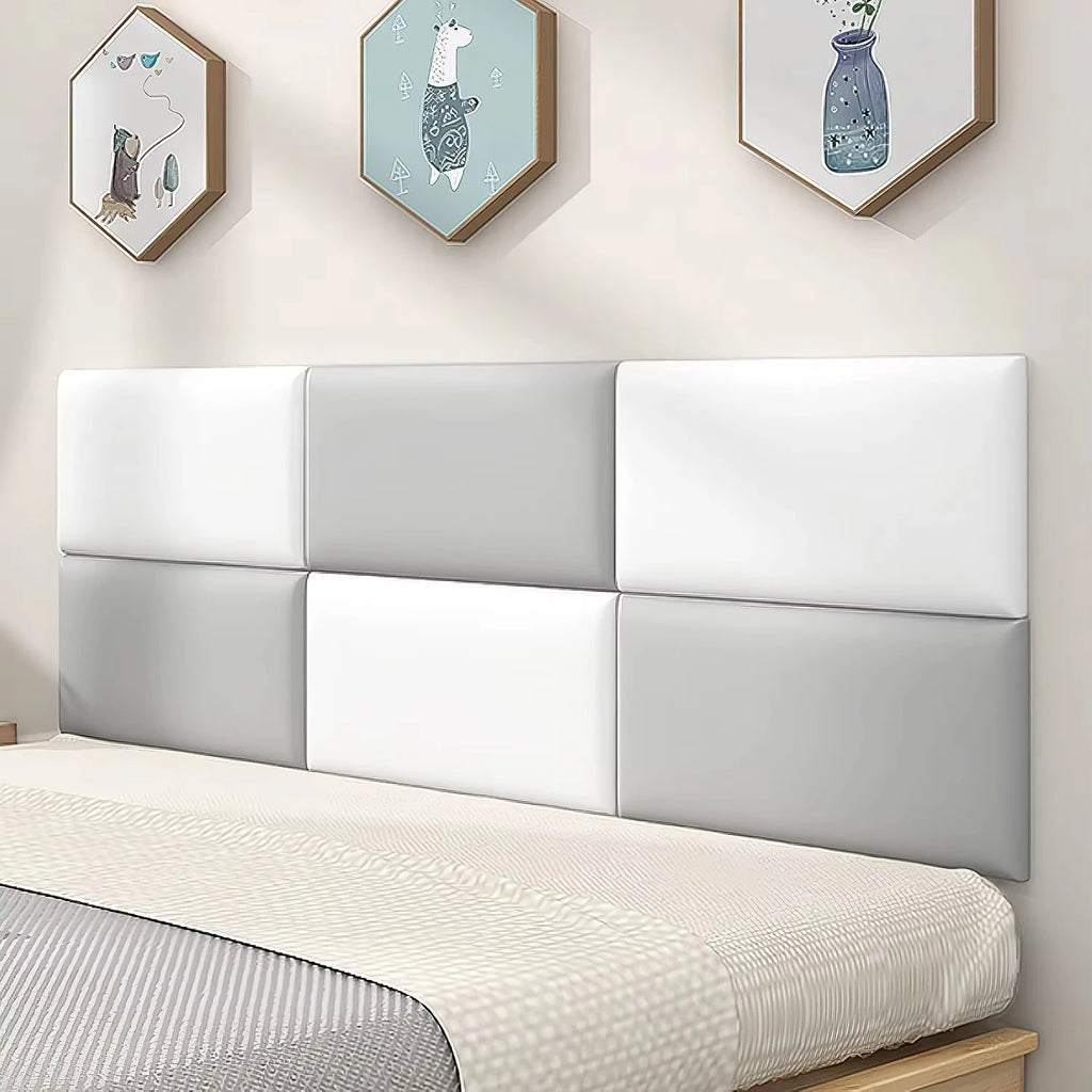 3D Wall Padding Peel Stick Upholstered Panels | Kids Room & Queen Headboard Protection | 5-Pack