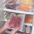 Reusable Silicone Food Bags, Set of 5 – Airtight Zip Seal, BPA-Free
