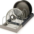 Expandable Pot, Pan & Lid Organizer Rack for Kitchen Cabinets