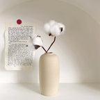 White Nordic Ceramic Vase for Dried Flowers and Home Decor