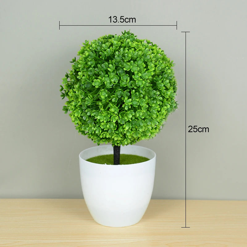 Artificial Bonsai Small Tree in Pot | Faux Desktop Plant Decor