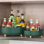 360° Rotating Makeup Organizer Tray – Large Lazy Susan for Vanity