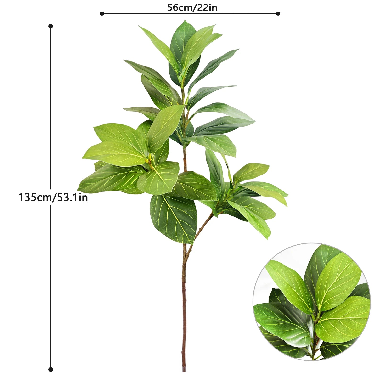 Artificial Fiddle Leaf Fig Tree Indoor Outdoor 77-135cm
