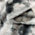 Gradient Bubble Fleece Throw Blanket – Soft Plush Faux Rabbit Fur
