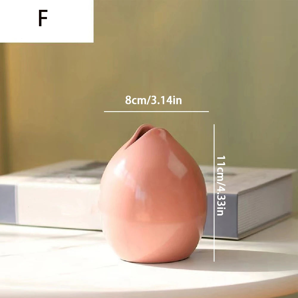 Celeste Ceramic Vase – Minimalist Nordic Living Room & Dining Table Decor