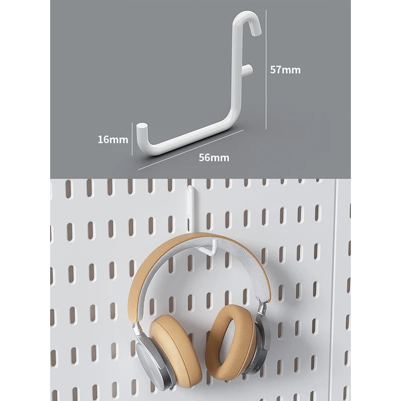 Modular Pegboard Wall Organizer Kit with No-Drill Installation
