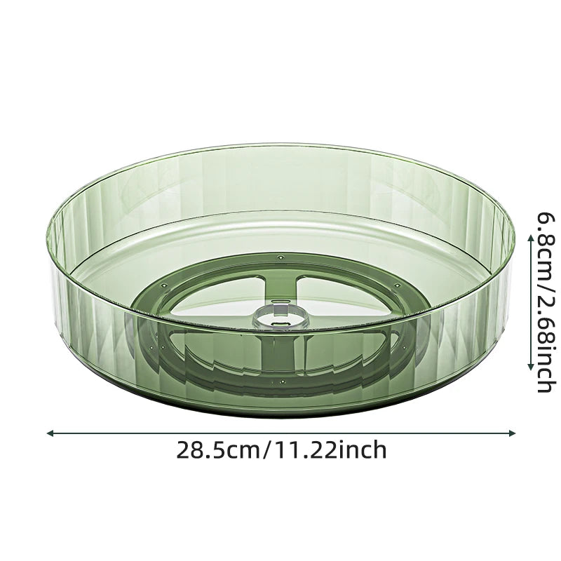 360° Rotating Lazy Susan Organizer – Clear Turntable for Fridge & Pantry