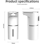 Touchless Foam Soap Dispenser Wall Mounted USB-C Rechargeable