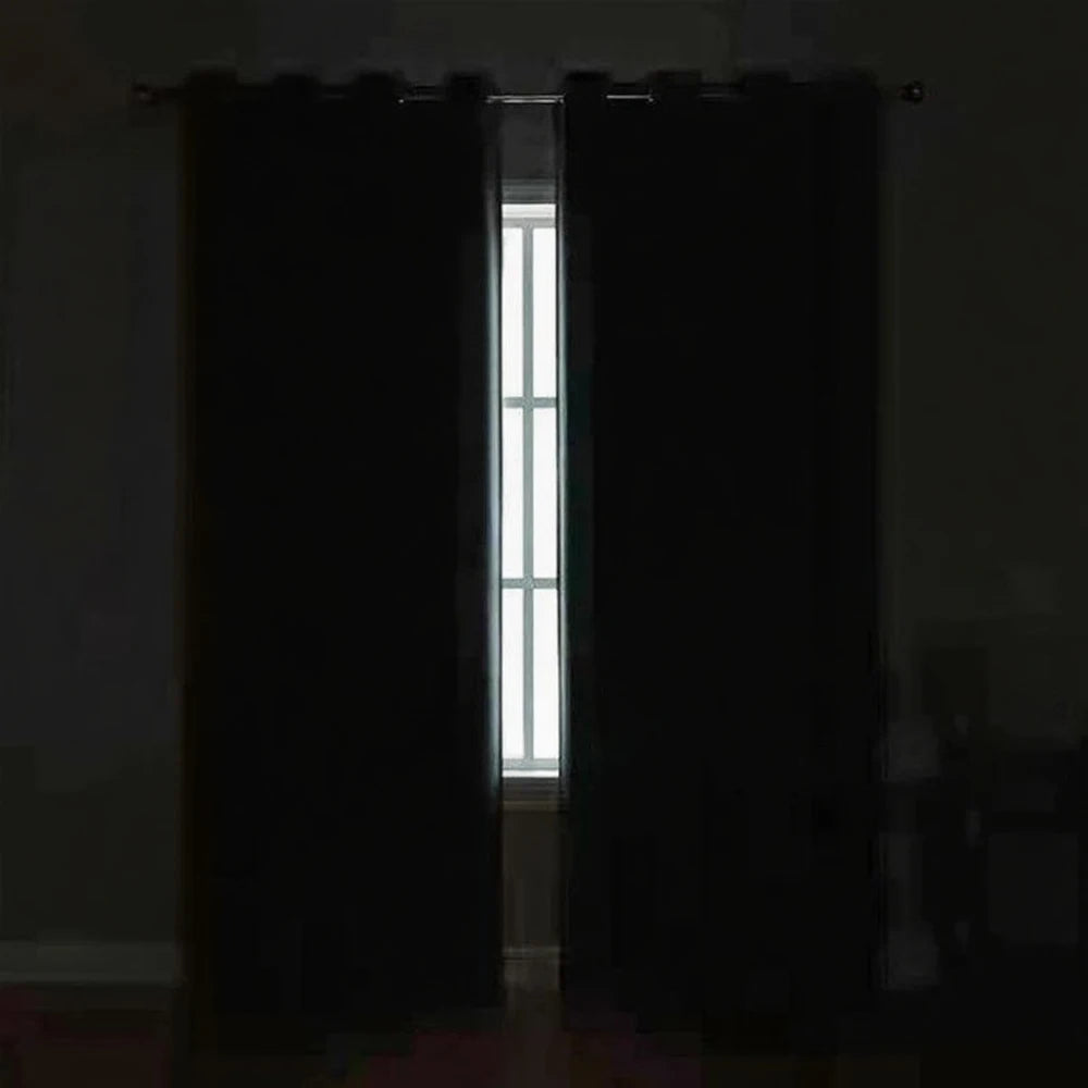 Blackout Thermal Insulated Curtains with Inner Lining, Noise Reduction Drapes for Bedroom & Balcony