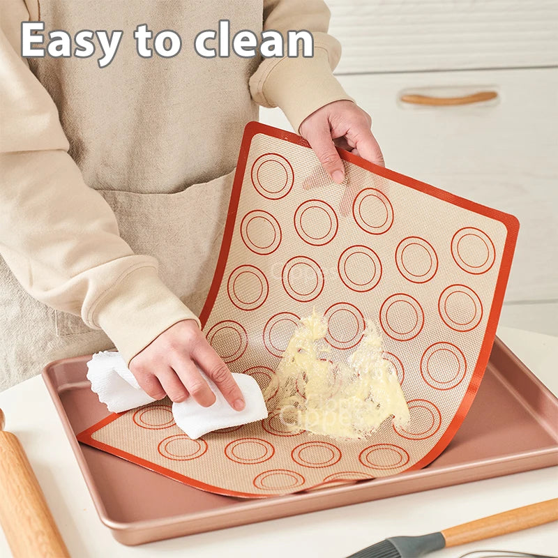 Silicone Baking Mat with Brush & Spatula Set – Non-Stick Reusable Sheets (1, 2 or 4 Pack)