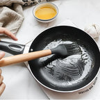 12-Piece Silicone Kitchen Utensil Set with Wooden Handles