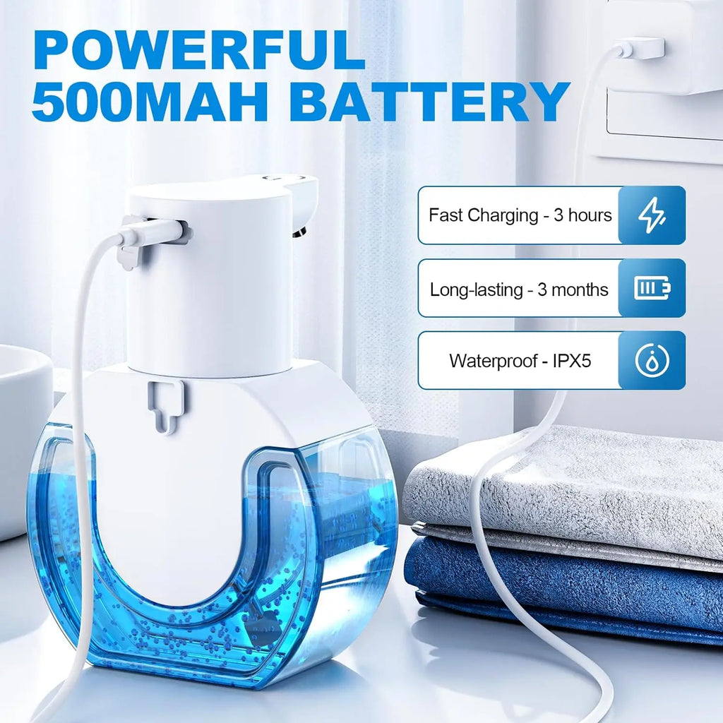 Touchless Foam Soap Dispenser – 420ml Auto Infrared Wall Mount or Desktop