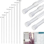 Spring Tension Curtain Rod Adjustable No-Drill Telescopic Pole
