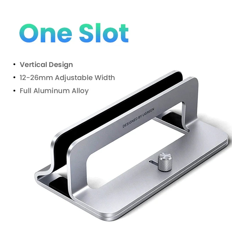Vertical Laptop Stand for MacBook Air & Pro – Triple Slot Aluminum
