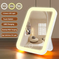 LED Vanity Mirror Touch Screen Dimmable 3 Colour Modes USB Rechargeable Makeup Mirror