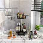 360° Rotating Spice Rack Organizer – Multi-Tier Carbon Steel