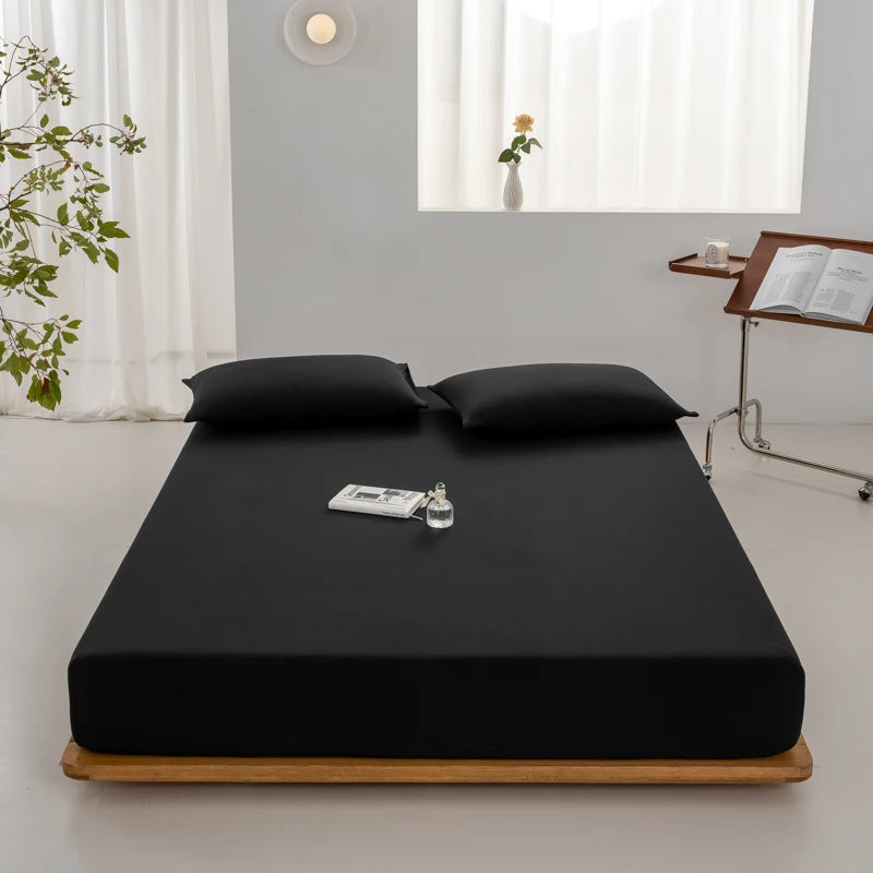 400TC 100% Cotton Fitted Sheet Soft Breathable Deep Pocket Single Double Queen King
