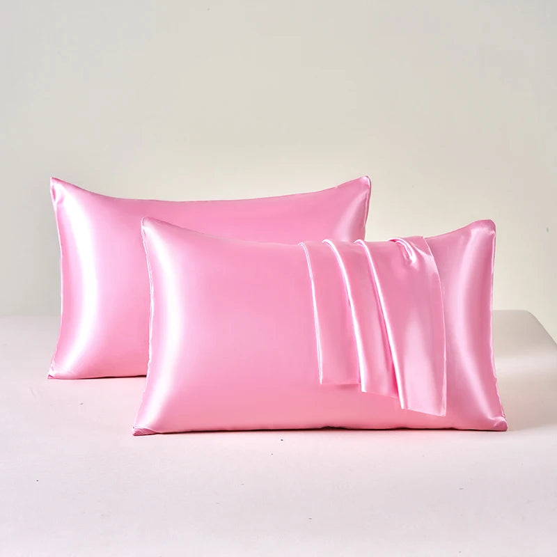 Satin Pillowcases for Skin and Hair Set of 2 Soft Cooling Pillow Covers