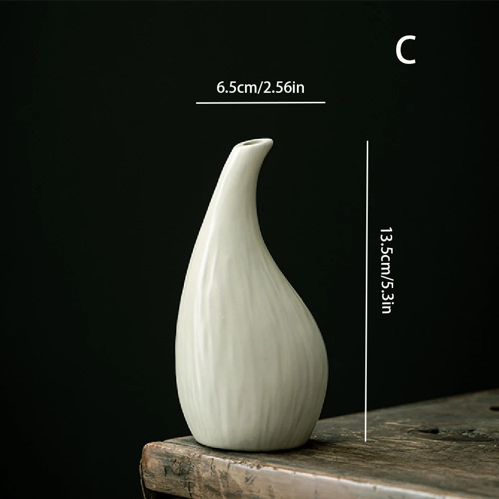 Celeste Ceramic Vase – Minimalist Nordic Living Room & Dining Table Decor