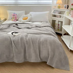 Waffle Weave Cotton Throw Blanket | Sofa & Bed Throws