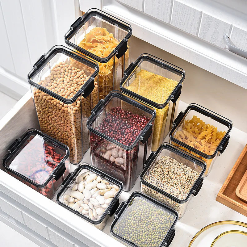 Stackable Fridge Organizer Bins – Airtight Storage Jars (Set of 2 or 4)