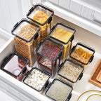 Stackable Fridge Organizer Bins – Airtight Storage Jars (Set of 2 or 4)