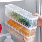 Stackable Fridge Organizer Bins with Airtight Lids – 1, 2 or 6 Pack