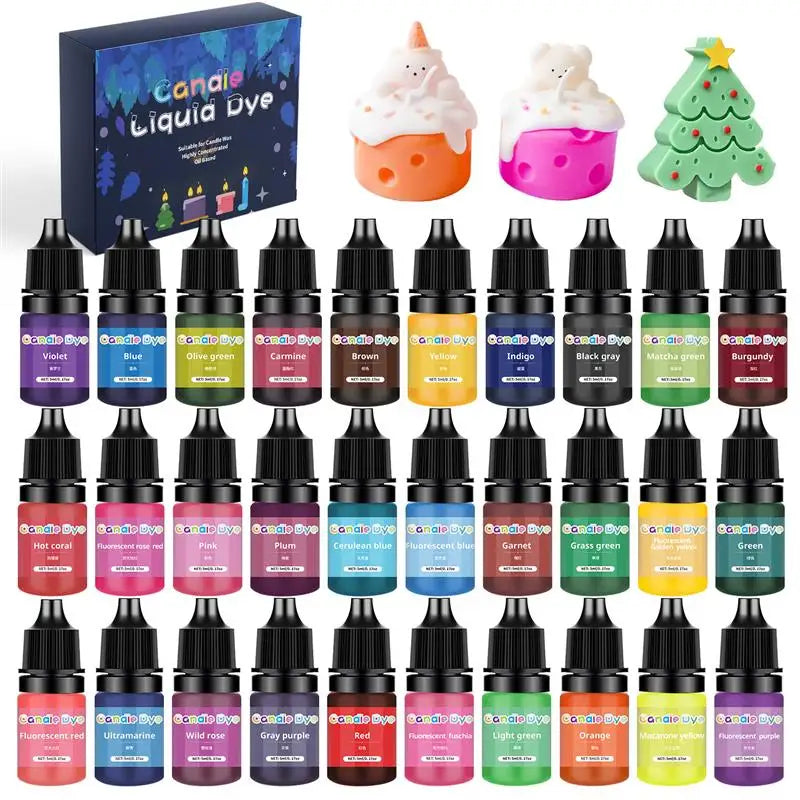 Liquid Candle Dye Set – DIY Candle & Soap Colorant Kit