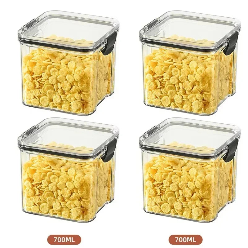 Stackable Fridge Organizer Bins – Airtight Storage Jars (Set of 2 or 4)