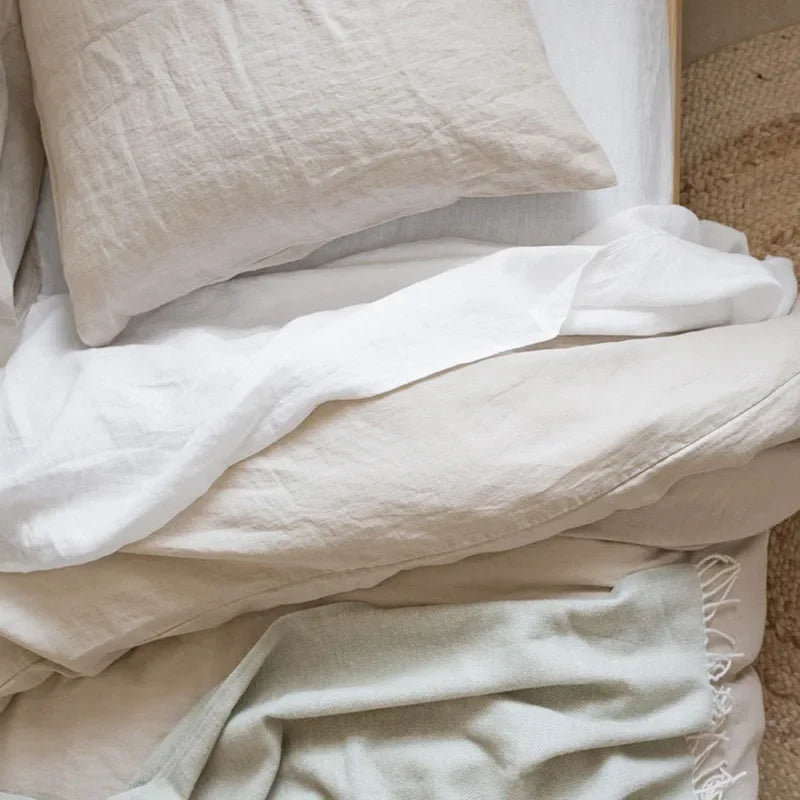 Pure Linen Throw Pillow Case Euro Sham – Solid Colour Cushion Cover