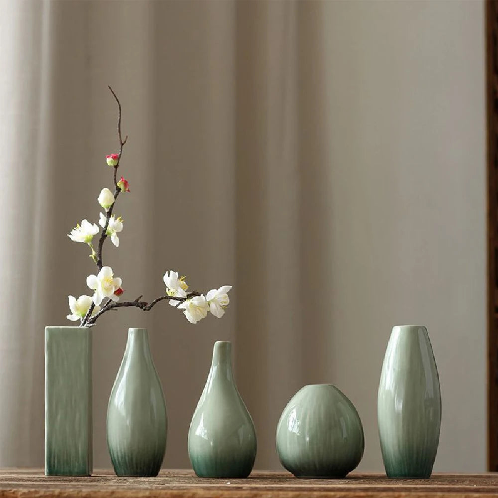 Celeste Ceramic Vase – Minimalist Nordic Living Room & Dining Table Decor