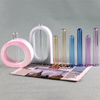 Test Tube Vase Acrylic Glass Propagation Station 5-Piece DIY Hydroponic Display Stand