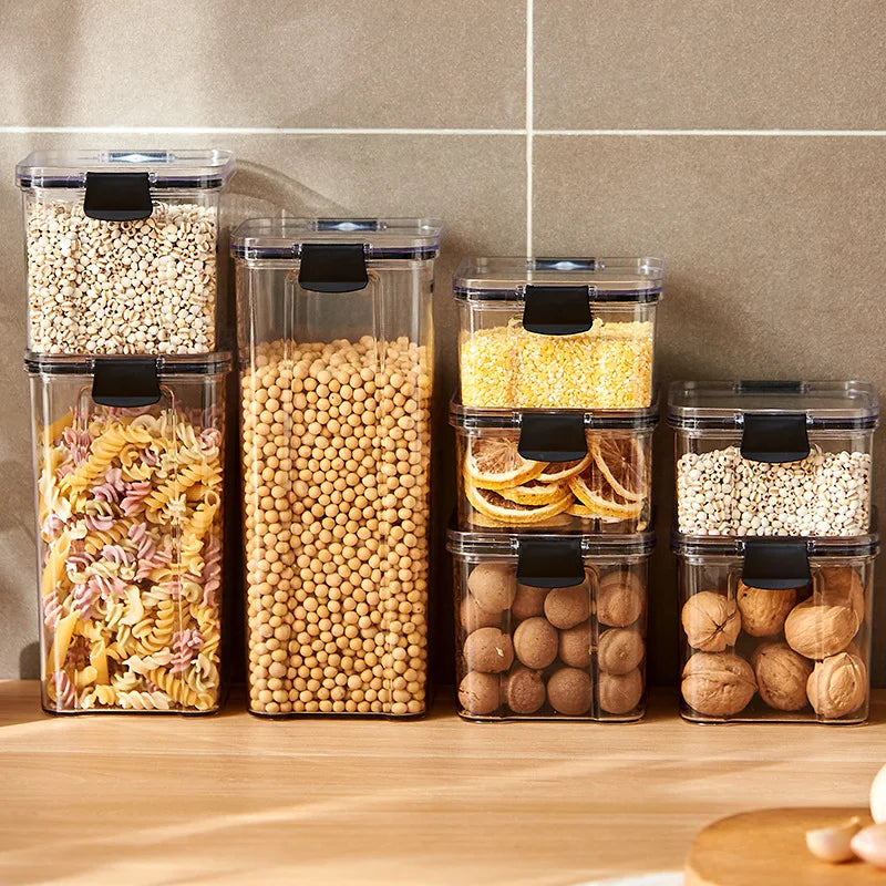 Stackable Fridge Organizer Bins – Airtight Storage Jars (Set of 2 or 4)