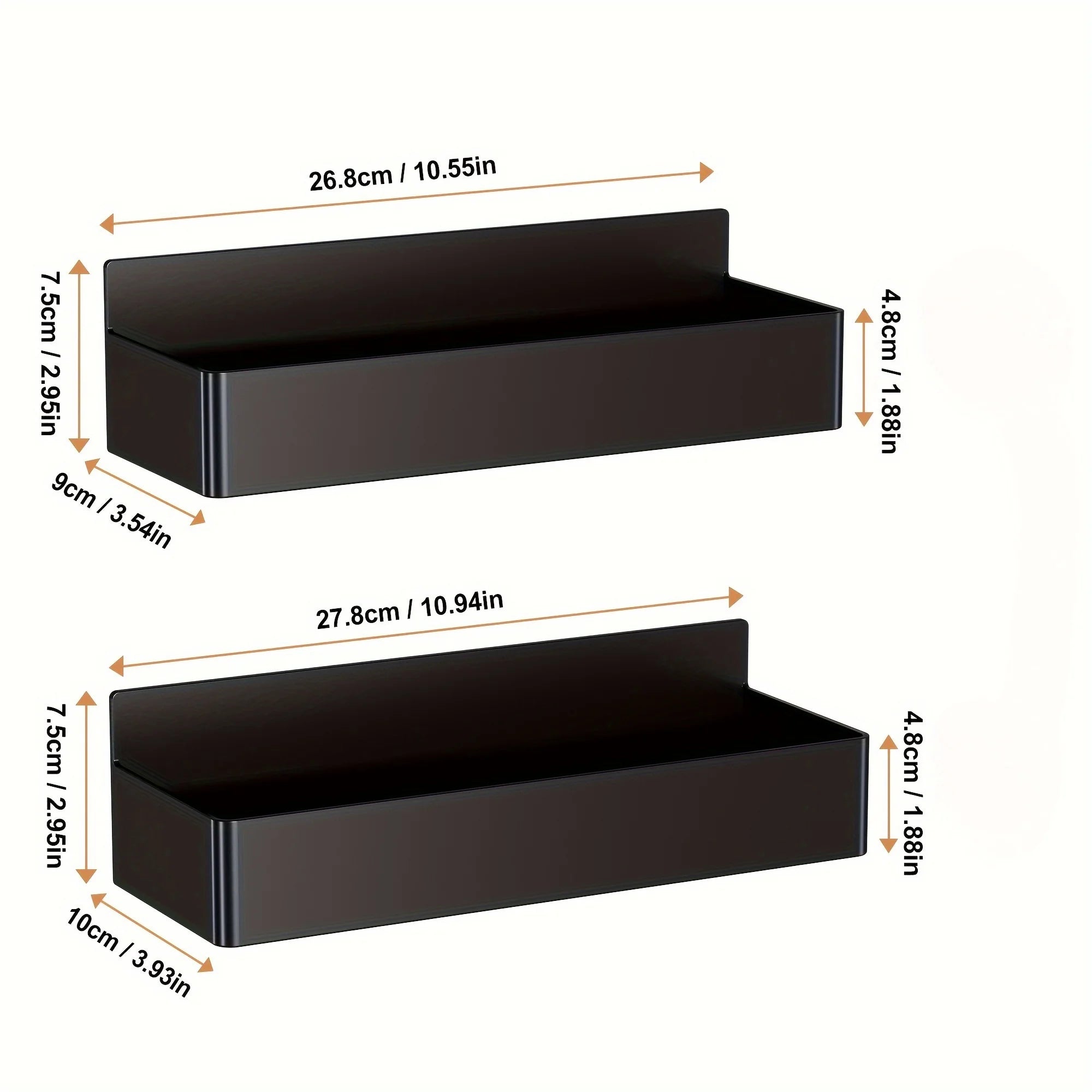 Magnetic Fridge Shelf Wall-Mounted Storage Rack (2 or 4 Piece Set)