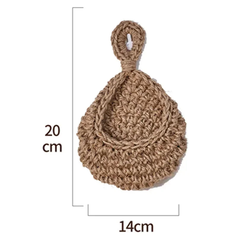Handwoven Wicker Hanging Wall Fruit & Vegetable Basket for Kitchen