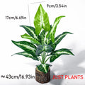 Artificial Monstera Plant with Tropical Faux Palm Leaves 43cm