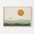 Japanese Alps Sunrise Canvas Wall Art Set of 3 – Abstract Landscape Prints