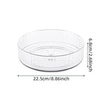 360° Rotating Lazy Susan Organizer – Clear Turntable for Fridge & Pantry