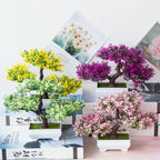 Artificial Bonsai Small Tree in Pot | Faux Desktop Plant Decor