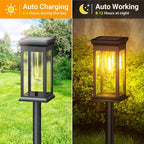 Solar Pathway Lights Outdoor Waterproof Set LED Landscape Lamps for Yard Garden Walkway
